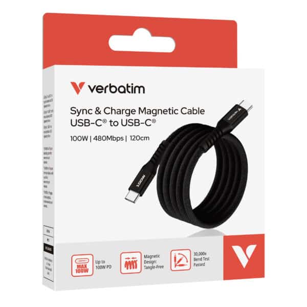 Sync & Charge USB-C to USB-C 100W Magnetic Cable - Image 6