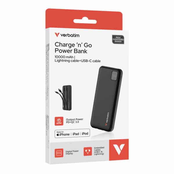 Charge'n'Go Power Bank 10000mAh with built-in cables - Image 5