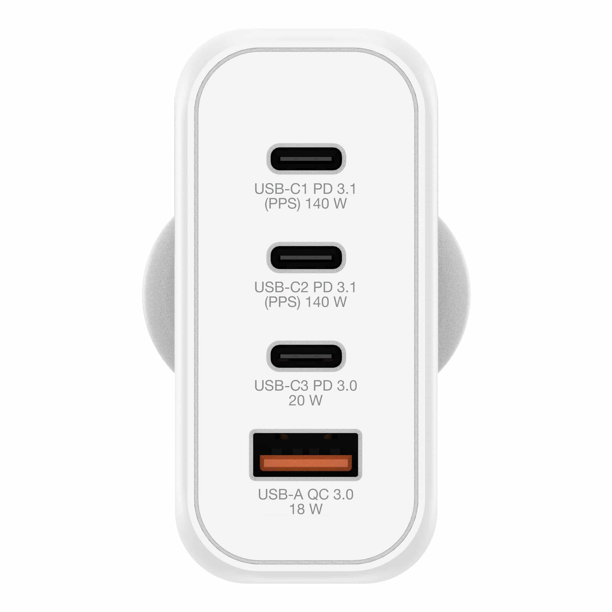 140W 4-Port Gan Wall Charger - Image 3